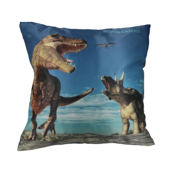 Poduszka z wypełnieniem/suwak - Prehistoric  World of Dinosaurs (CARMANI)