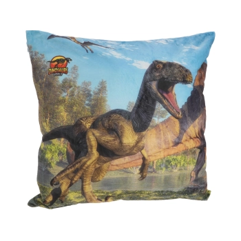 Poduszka z wypełnieniem/suwak - Prehistoric  World of Dinosaurs (CARMANI)