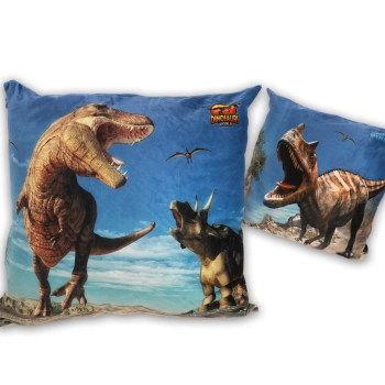 Poduszka z wypełnieniem/suwak - Prehistoric  World of Dinosaurs (CARMANI)