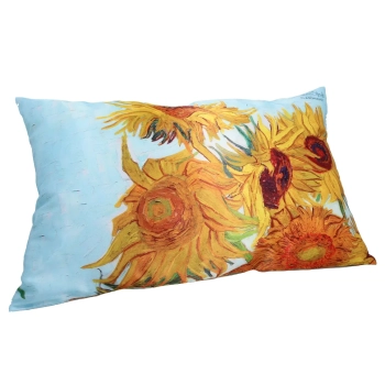 Poduszka z wypełnieniem/suwak (duża) - V. van Gogh, Słoneczniki (CARMANI)