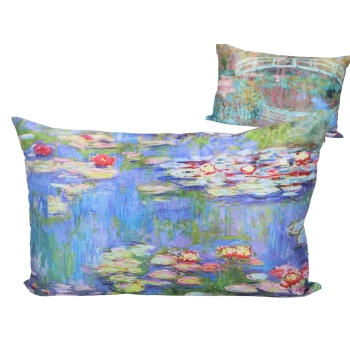 Poduszka z wypełnieniem/suwak (duża) - Claude Monet, Lilie wodne (CARMANI)
