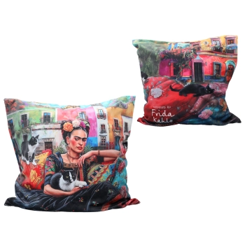 Poduszka z wypełnieniem/suwak - inspirowane malarstwem F. Kahlo (CARMANI)