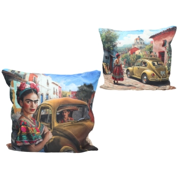 Poduszka z wypełnieniem/suwak - inspirowane malarstwem F. Kahlo (CARMANI)