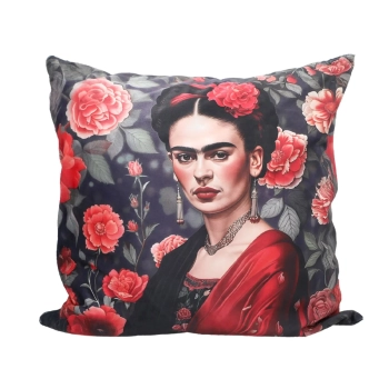 Poduszka z wypełnieniem/suwak - inspirowane malarstwem F. Kahlo (CARMANI)