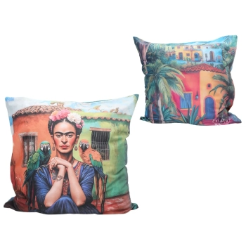 Poduszka z wypełnieniem/suwak - inspirowane malarstwem F. Kahlo (CARMANI)