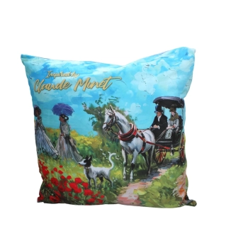 Poduszka z wypełnieniem/suwak - C. Monet, Dyliżans (CARMANI)