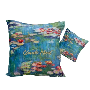 Poduszka z wypełnieniem/suwak - C. Monet, Lilie wodne  (CARMANI)