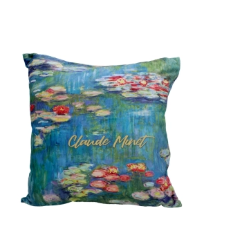 Poduszka z wypełnieniem/suwak - C. Monet, Lilie wodne  (CARMANI)