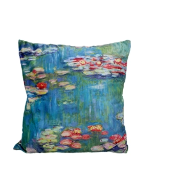 Poduszka z wypełnieniem/suwak - C. Monet, Lilie wodne  (CARMANI)