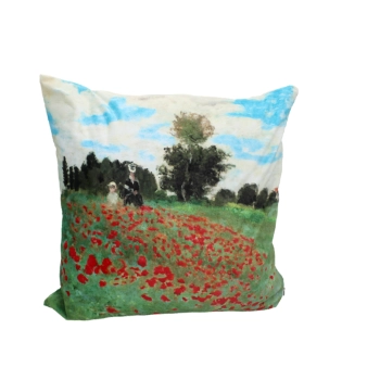 Poduszka z wypełnieniem/suwak - C. Monet, Pole maków (CARMANI)