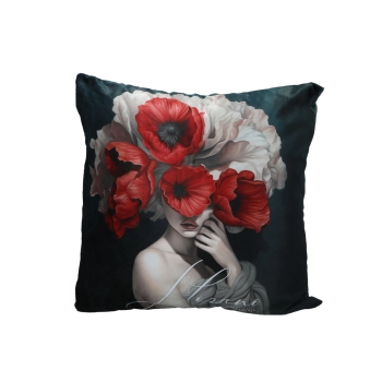 Poduszka z wypełnieniem/suwak - L. Lozano, Lady`s Floral Symphony (CARMANI)