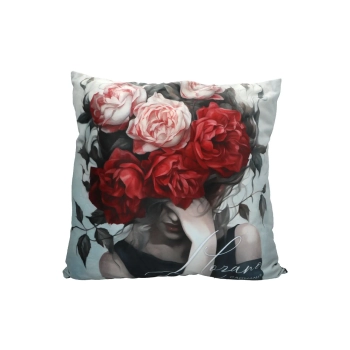 Poduszka z wypełnieniem/suwak - L. Lozano, Lady`s Floral Symphony (CARMANI)