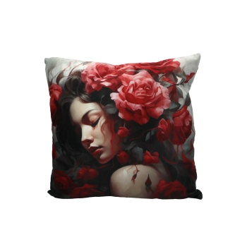 Poduszka z wypełnieniem/suwak - L. Lozano, Lady`s Floral Symphony (CARMANI)