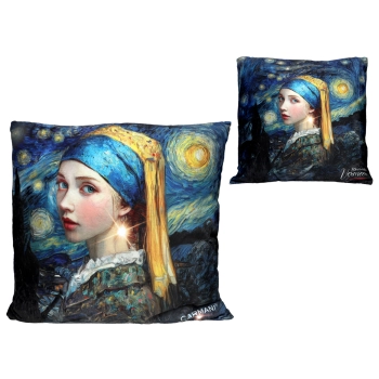 Poduszka z wypełnieniem/suwak - inspirowane malarstwem J. Vermeer (CARMANI)