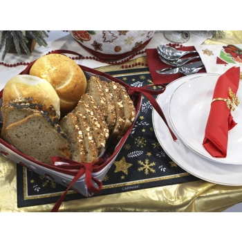 Koszyk na pieczywo mały - Boże Narodzenie (CARMANI)