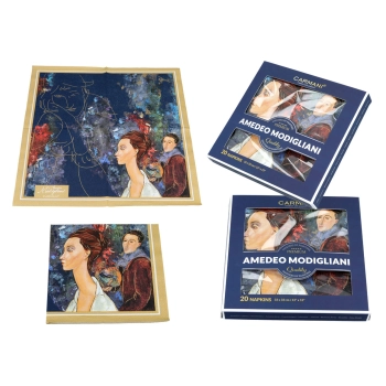 Serwetki papierowe 20szt. - A. Modigliani, Kobieta w kapeluszu i Mario Varvogli (CARMANI)