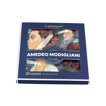 Serwetki papierowe 20szt. - A. Modigliani, Kobieta w kapeluszu i Mario Varvogli (CARMANI)