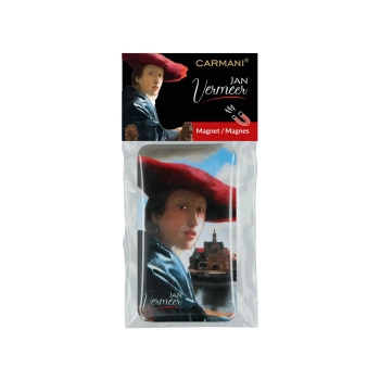 Magnes prostokątny - J. Vermeer, Dziewczyna w czerwonym kapeluszu  (CARMANI)