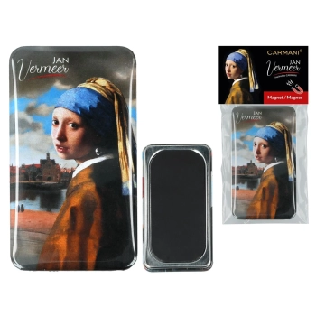 Magnes prostokątny - J. Vermeer, Dziewczyna z perłą, Widok Delft (CARMANI)