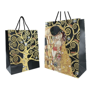 Torebka prezentowa - G. Klimt, Drzewo Życia, Pocałunek (CARMANI)