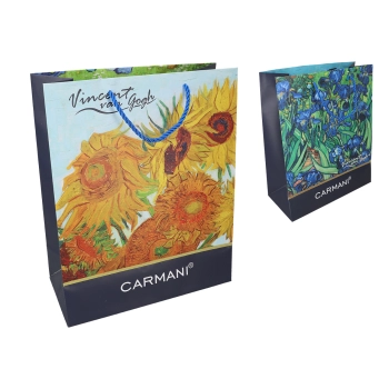 Torebka prezentowa - V. van Gogh, Irysy, Słoneczniki (CARMANI)