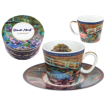 Filiżanka espresso - C. Monet, Most nad stawem z liliami wodnym (CARMANI)