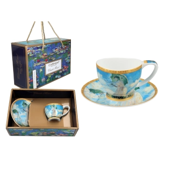 Filiżanka espresso Vanessa - C. Monet, Kobieta z Parasolem (CARMANI)