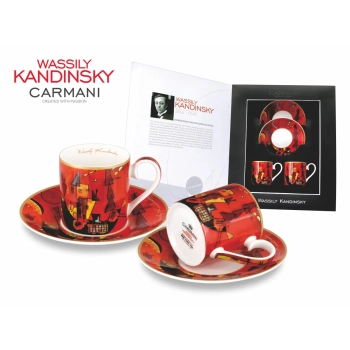 Kpl. 2 filiżanek espresso - Wassily Kandinsky. With and against /1929r. (CARMANI)