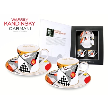 Kpl. 2 filiżanek espresso - Wassily Kandinsky. Orange/1923r. (CARMANI)