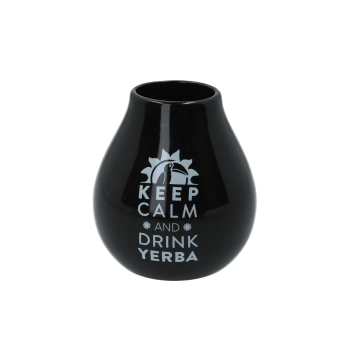 Matero Ceramico LUKA NEGRO 350 ml z z logo MATE GREEN