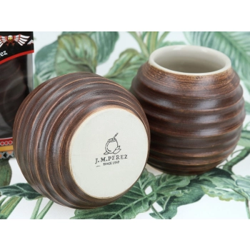 Naczynie Ceramiczne do Yerby - brązowa opona