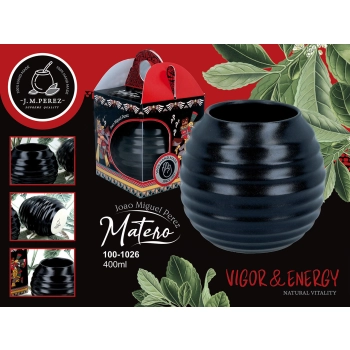 Naczynie Ceramiczne do Yerby - czarna opona
