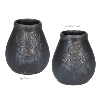 Naczynie Ceramiczne do Yerby - metaliczne
