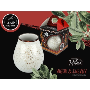 Naczynie Ceramiczne do Yerby - kremowe