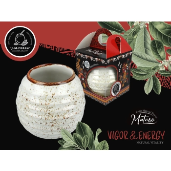 Naczynie Ceramiczne do Yerby - kremowa opona