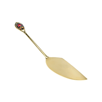 Łopatka do ciasta powlekana 24K złotem - Kujawskie, czarne (CARMANI)