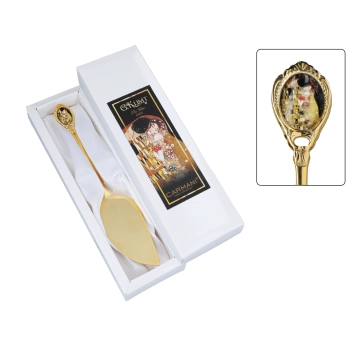 Łopatka do ciasta powlekana 24K złotem - G. Klimt, Pocałunek (CARMANI)