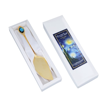 Łopatka do ciasta powlekana 24K złotem - V. van Gogh, Noc (CARMANI)