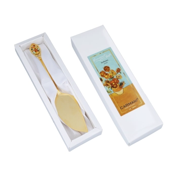 Łopatka do ciasta powlekana 24K złotem - V. van Gogh, Słoneczniki (CARMANI)