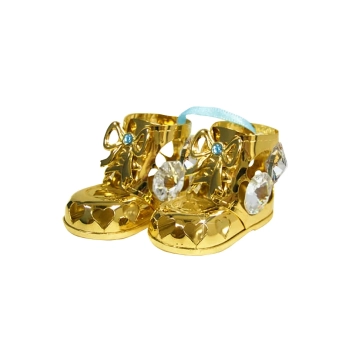 Buciki-niebieska kokardka- products with Carmani Crystals
