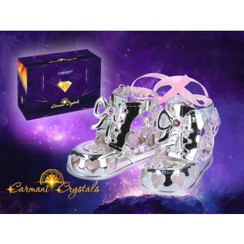 Buciki dziewczęce srebrne - products with Carmani Crystals