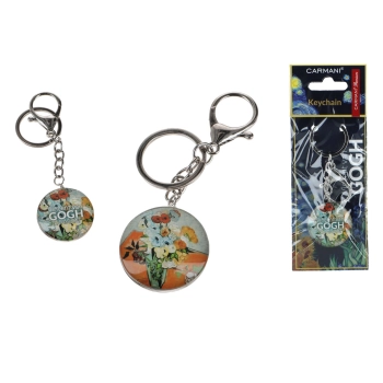 Przywieszka do torebki/Breloczek do kluczy - V. van Gogh, Kwiaty w wazonie (CARMANI)