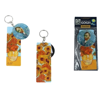 Przywieszka do torebki/Breloczek do kluczy - V. van Gogh, Słoneczniki (CARMANI)