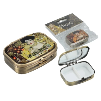 Puzderko na tabletki, prostokątne z lusterkiem - G. Klimt, Adela (CARMANI)