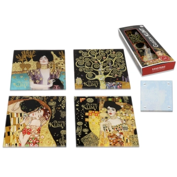 Kpl. 4 podkładek szklanych - G. Klimt (CARMANI)