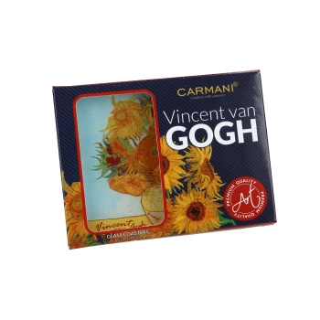 Podkładka szklana - V. van Gogh, Słoneczniki wazon (CARMANI)