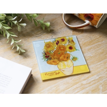Podkładka szklana - V. van Gogh, Słoneczniki wazon (CARMANI)