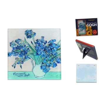 Podkładka szklana - V. van Gogh, Irysy wazon (CARMANI)
