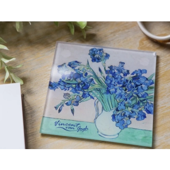 Podkładka szklana - V. van Gogh, Irysy wazon (CARMANI)