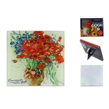 Podkładka szklana - V. van Gogh, Maki i Stokrotki (CARMANI)